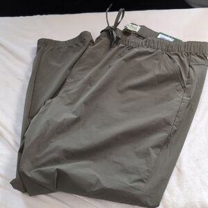 NWT Men's Size 3X Lake&Trail Green Woven Outdoor Jogger's Drawstring Waist